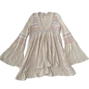 Free People Mohair blend Sweater dress BOHO sleeve
